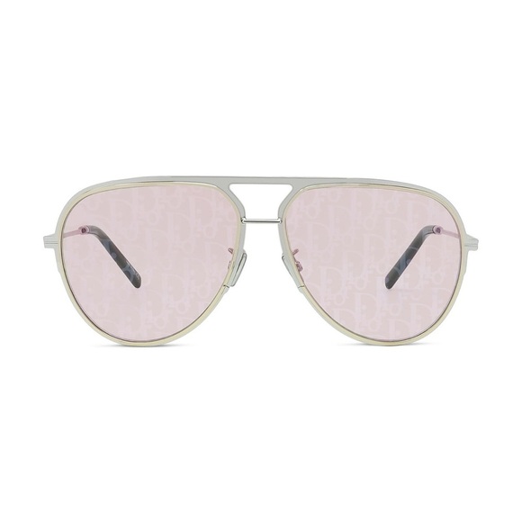 Authentic Christian Dior Oblique DiorEssential A2U Aviator Sunglass Pink Silver - Picture 7 of 15
